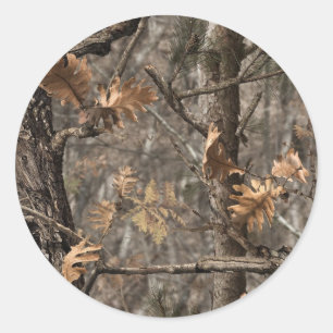 Hunter's Camouflage Chic Wedding Umschlag Aufklebe Runder Aufkleber