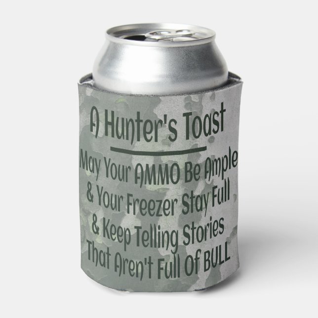 Hunter's Toast Funny Green Camouflage Dosenkühler (Kanne Vorderseite)