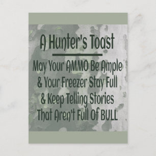 Hunter's Toast Funny Green Camouflage Postkarte
