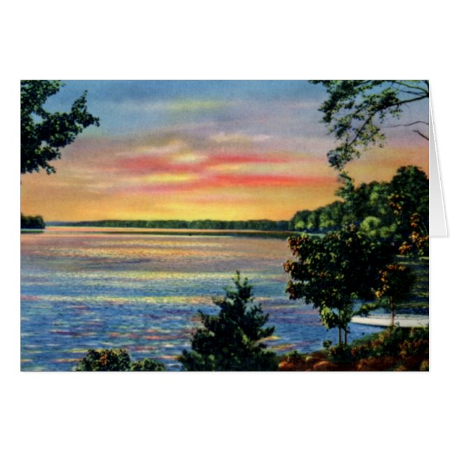 Huntersville North Carolina-Sonnenuntergang auf (Vorderseite (Horizontal))