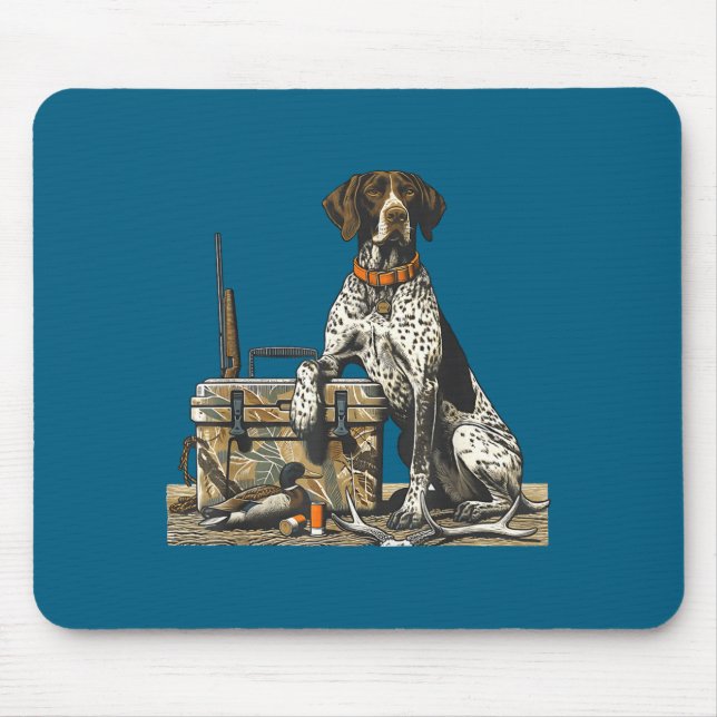 Hunting Dog Inter Bird Dog Duck Hunter Camo Retrie Mousepad (Vorne)