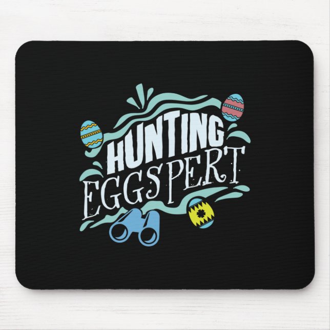 Hunting Eggspert Easter Bunny Egg  Mousepad (Vorne)