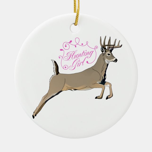Hunting Girl Keramik Ornament (Vorne)