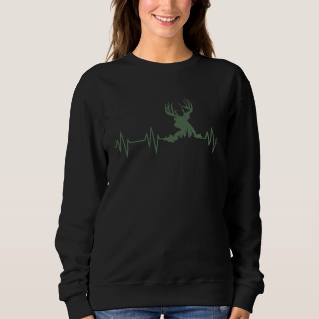 Hunting Life Deer Heartbea Hunters Sweatshirt (Vorderseite)
