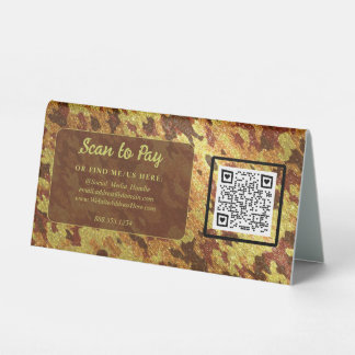 Hunting QR code Scan To Pay Pop-Up Market Vendor Tischaufsteller