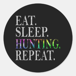 hunting runder aufkleber