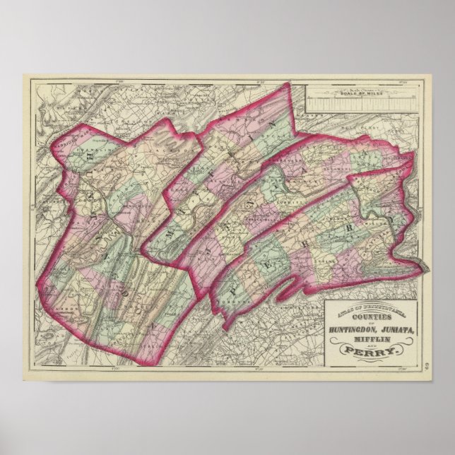 Huntingdon, Juniata, Mifflin, Perry counties Poster (Vorne)