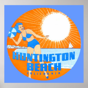 Huntington Beach 1947 Kalifornien Poster