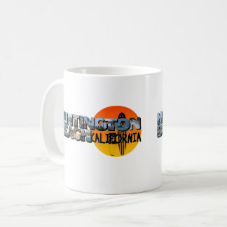Huntington Beach California Big Letter mit Sun Tw Kaffeetasse
