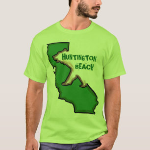 Huntington Beach California Green Staat Typ Tee