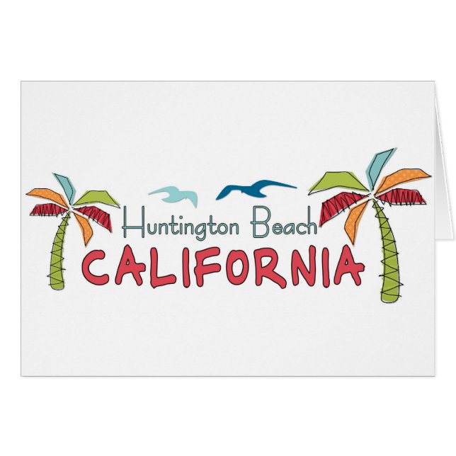 Huntington Beach California Palmen (Vorderseite (Horizontal))