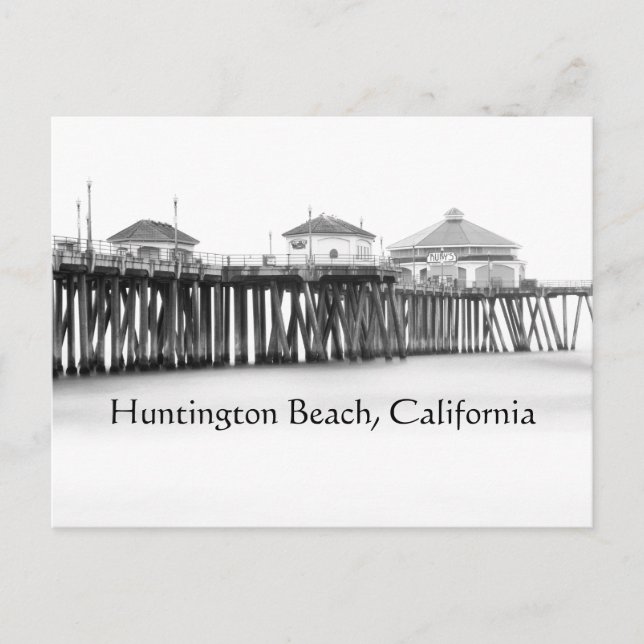 Huntington Beach, California Pier Postkarte (Vorderseite)