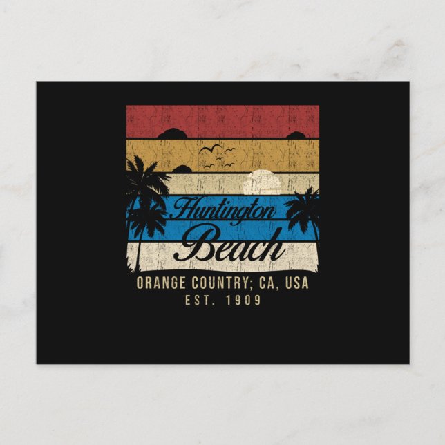 Huntington Beach California Postkarte (Vorderseite)