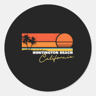 Huntington Beach California Runder Aufkleber