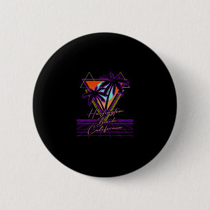 Huntington Beach Kalifornien Retro 80er Vaporwave  Button