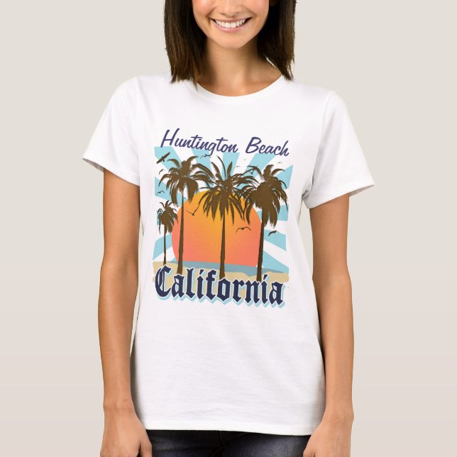 Huntington Beach Kalifornien T-Shirt (Vorderseite)