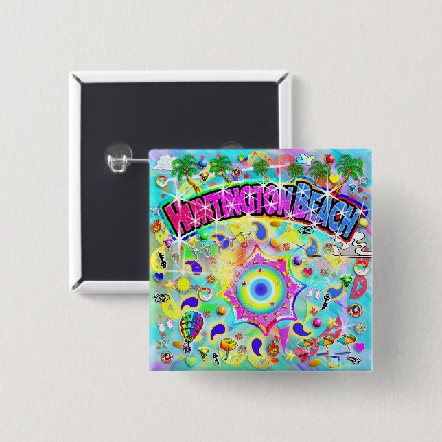 Huntington Beach Mystic Dance  Button (Vorne & Hinten)
