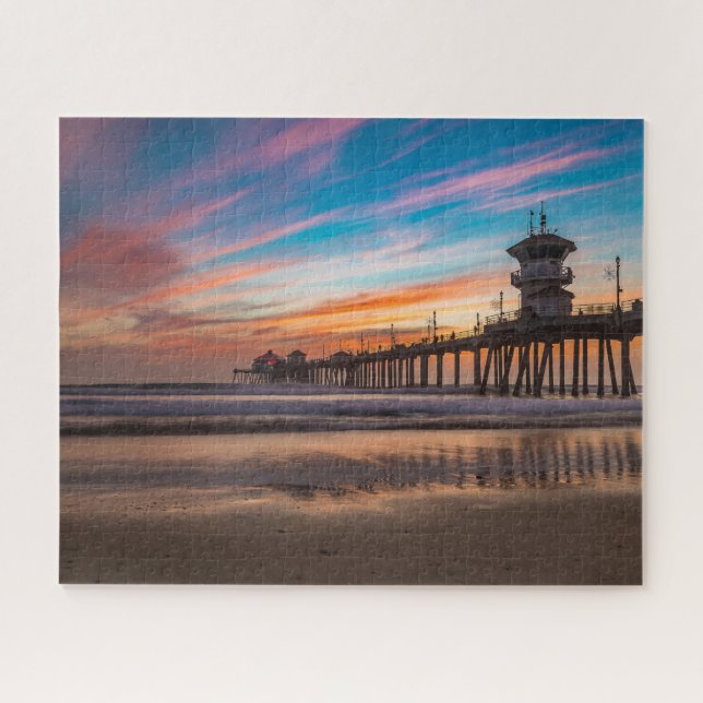 Huntington Beach Pier bei Sonnenuntergang (Horizontal)