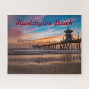 Huntington Beach Pier bei Sonnenuntergang