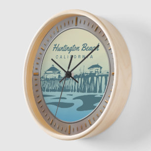 Huntington Beach Pier, CA - fertigen Sie Uhr