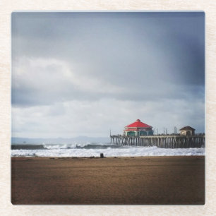 Huntington Beach Pier, CA Glasuntersetzer