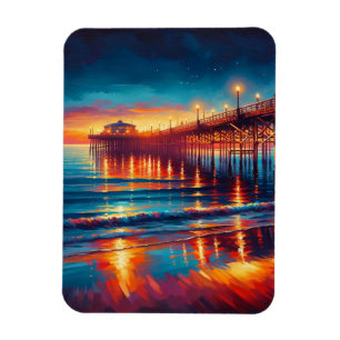 Huntington Beach Pier California Sonnenuntergang M Magnet