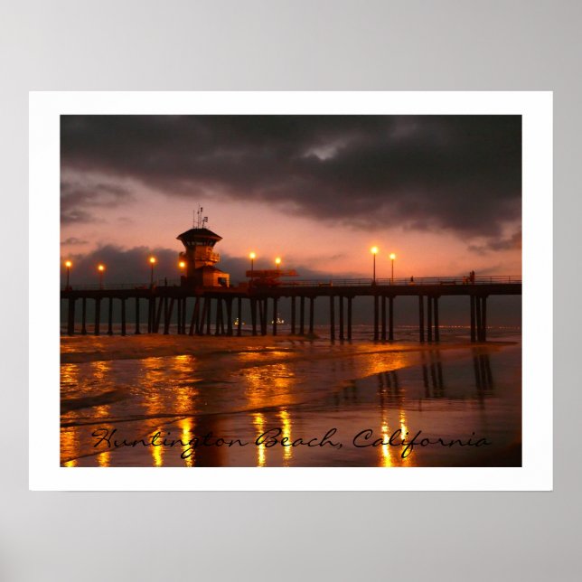 Huntington Beach Pier California USA Poster (Vorne)