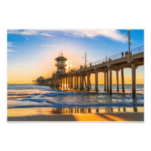 Huntington Beach Pier-Foto-Druck Fotodruck