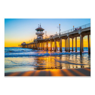 Huntington Beach Pier Foto Print