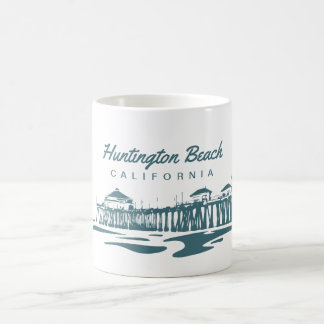 Huntington Beach Pier, Kalifornien - fertigen Sie Kaffeetasse