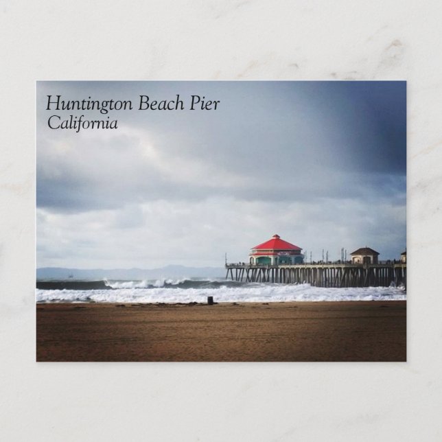 Huntington Beach Pier, Kalifornien Postkarte (Vorderseite)