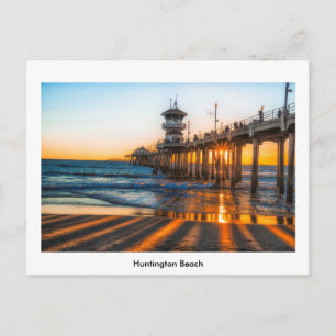 Huntington Beach Pier Postcard Postkarte