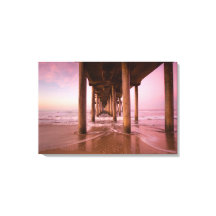 Huntington Beach Pier Sonnenuntergang (Leinwand)
