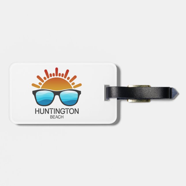 Huntington Beach South Carolina Sonnenbrille Gepäckanhänger (Rückseite horizontal)