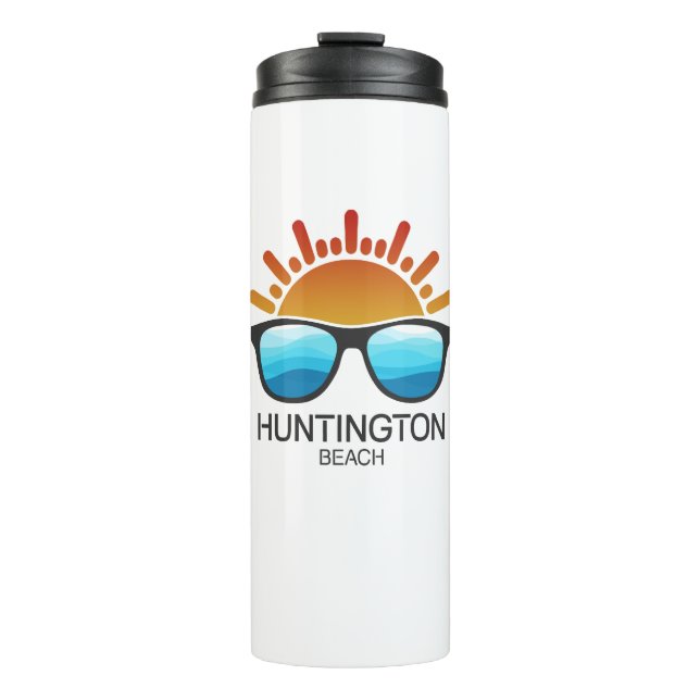 Huntington Beach South Carolina Sonnenbrille Thermosbecher (Vorderseite)