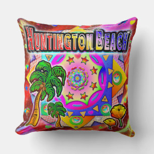 Huntington Beach Tropical Friends Coussin