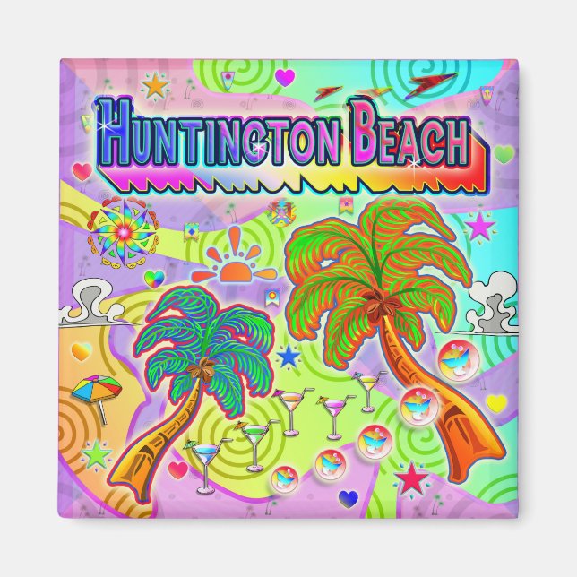 Huntington Beach Vacacation Target Magnet (Vorne)