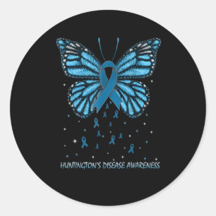 Huntington’S Disease Awareness Butterfly Runder Aufkleber