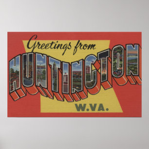 Huntington, West Virginia - große Buchstabe-Szenen Poster