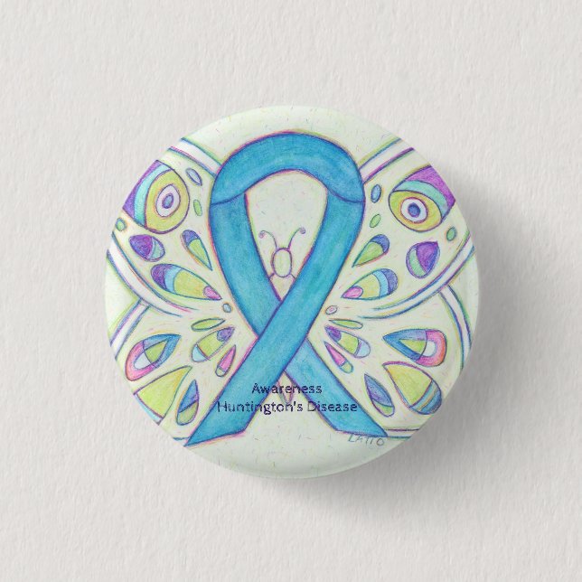 Huntingtons Button zur Schmetterlingsbekämpfung (Vorderseite)