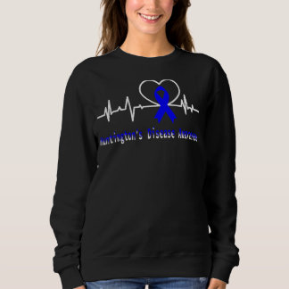 Huntington's Disease Awareness Butterfly Blue Ribb Sweatshirt
