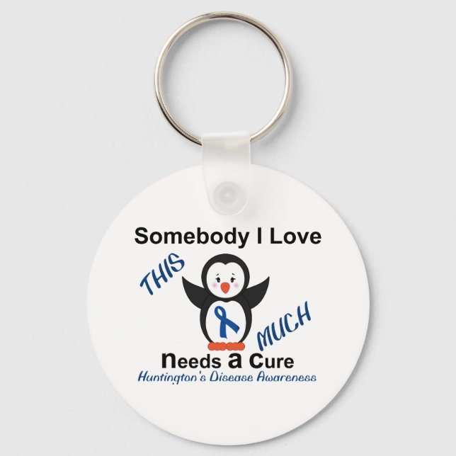 Huntington's Disease Awareness jemone I Liebe Schlüsselanhänger (Vorderseite)