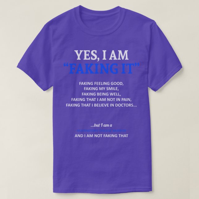 Huntingtons Krankheitsbewusstsein ich tue es in de T-Shirt (Design vorne)