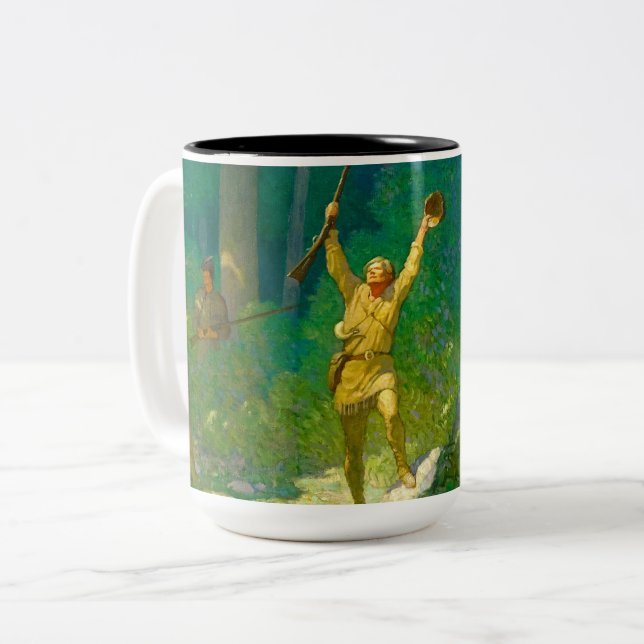 Huntsman von Newell Convers Wyeth Zweifarbige Tasse (Vorderseite Links)