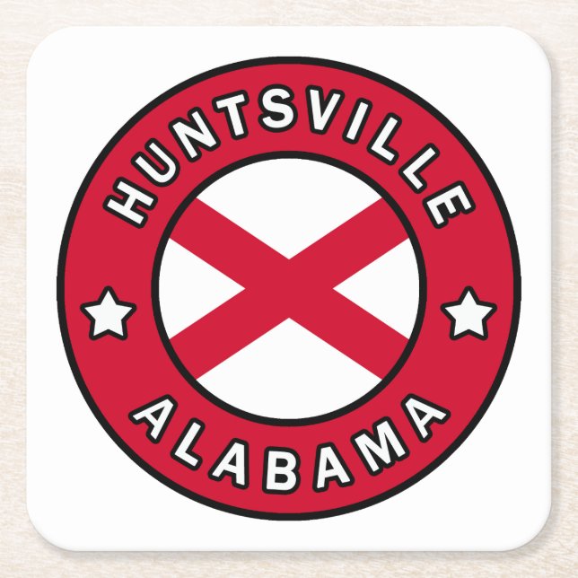 Huntsville Alabama Rechteckiger Pappuntersetzer (Vorderseite)