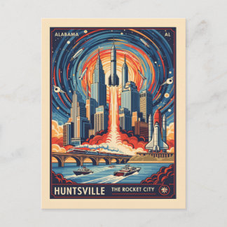 Huntsville Alabama Rocket City Futuristic Space Postkarte