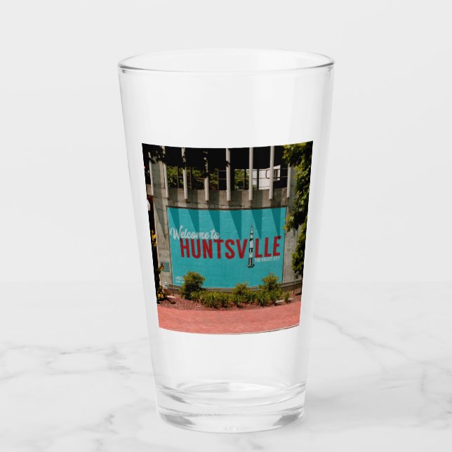 Huntsville Alabama Rocket City Glas (Vorderseite)