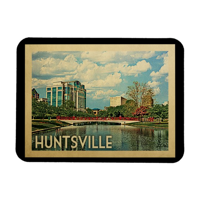 Huntsville Alabama Vintage Reise Magnet (Horizontal)