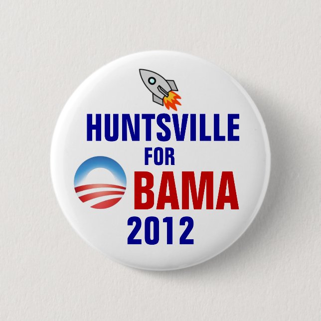 Huntsville für Obama Button (Vorderseite)