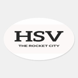 Huntsville IATA-Sticker 1 Ovaler Aufkleber